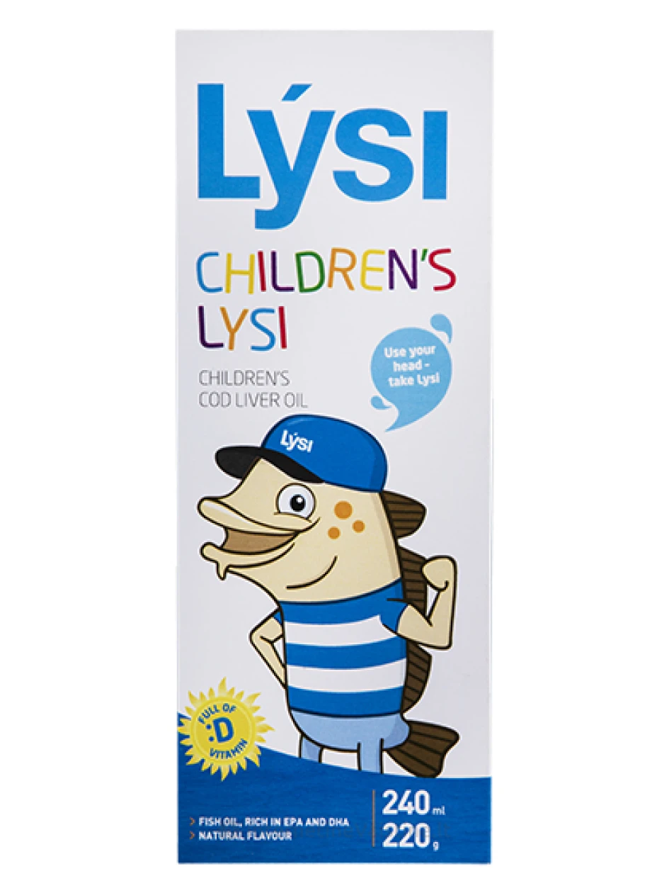 Lysi CHILDRENS - žuvų taukai vaikams, natūralaus skonio, 240ml | internetinevaistine.lt