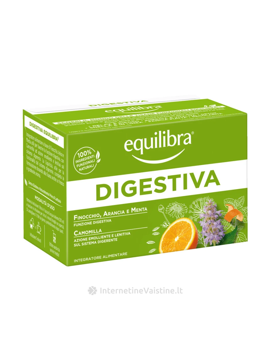 EQUILIBRA Digestiva virškinimui arbata žolelių N15 | internetinevaistine.lt