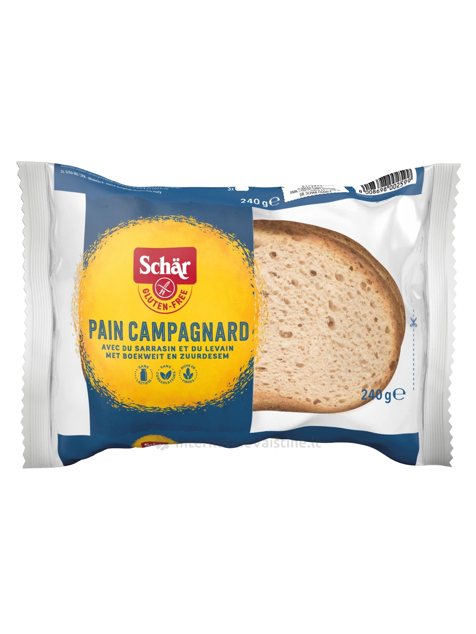 Schär PAN CAMPAGNARD - raikyta duona be glitimo, 240g | internetinevaistine.lt