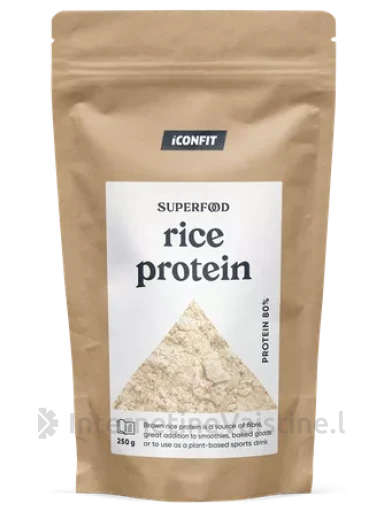 ICONFIT Rudųjų ryžių baltymai 80% milteliai, 200 g | internetinevaistine.lt