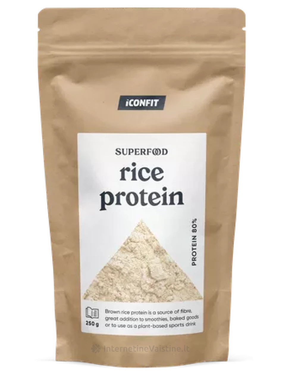 ICONFIT Rudųjų ryžių baltymai 80% milteliai, 200 g | internetinevaistine.lt