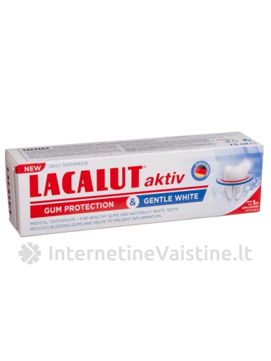 Dantų pasta LACALUT Activ dantenų apsauga ir švelnus balin., 75 ml, N1 | internetinevaistine.lt