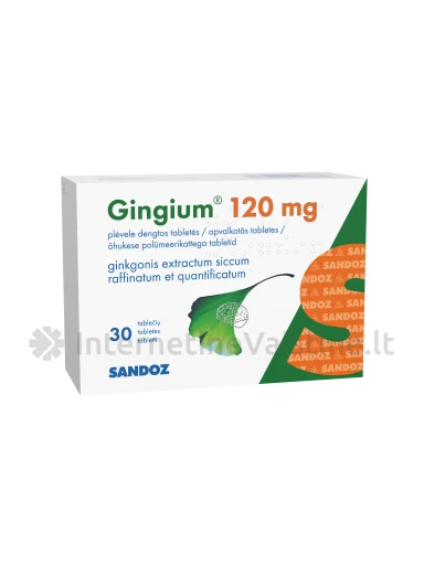 GINGIUM 120 mg plėvele dengtos tabletės N30 | internetinevaistine.lt