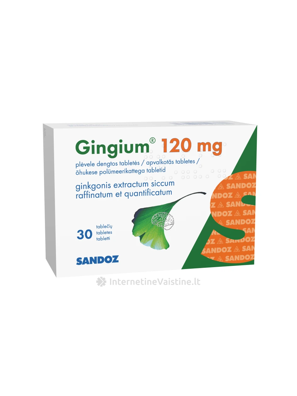 GINGIUM 120 mg plėvele dengtos tabletės N30 | internetinevaistine.lt