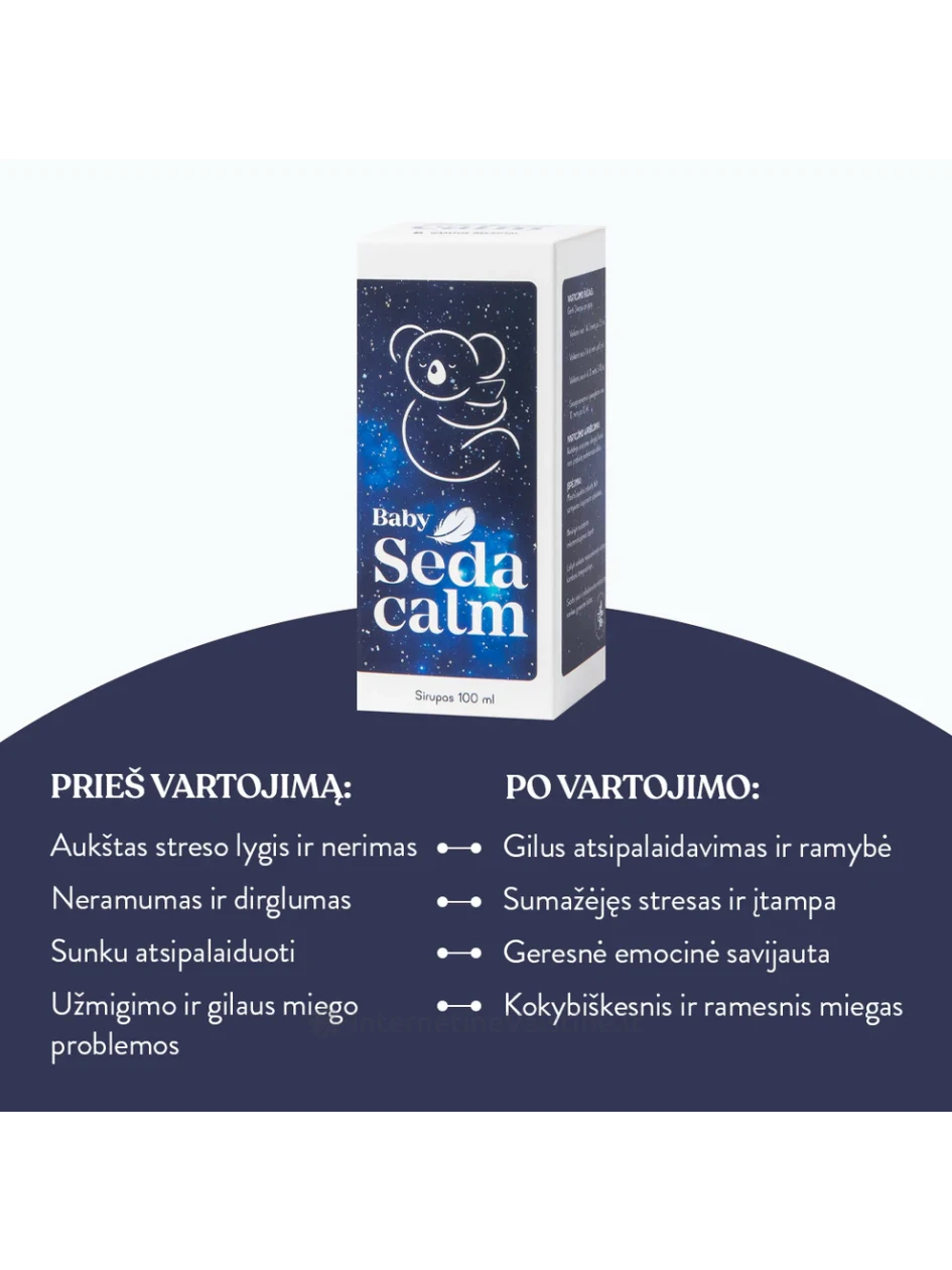 SEDACALM Baby sirupas, 100 ml | internetinevaistine.lt