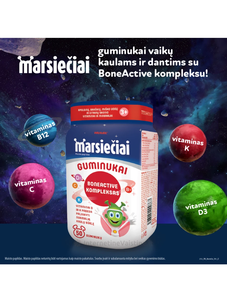 MARSIEČIAI BONEACTIVE gum. N50 | internetinevaistine.lt