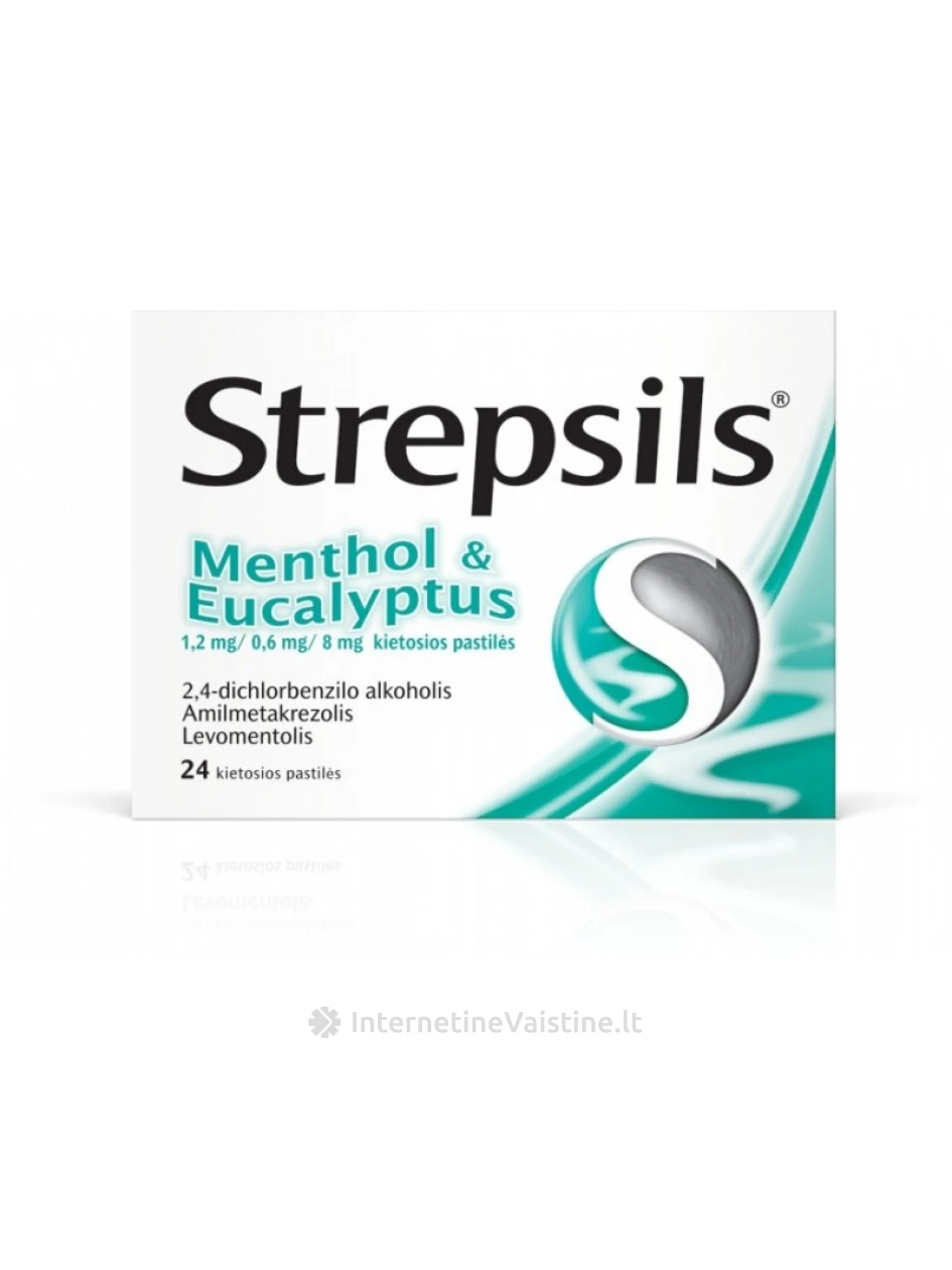 STREPSILS MENTHOL & EUCALYPTUS PAST. N24 | internetinevaistine.lt