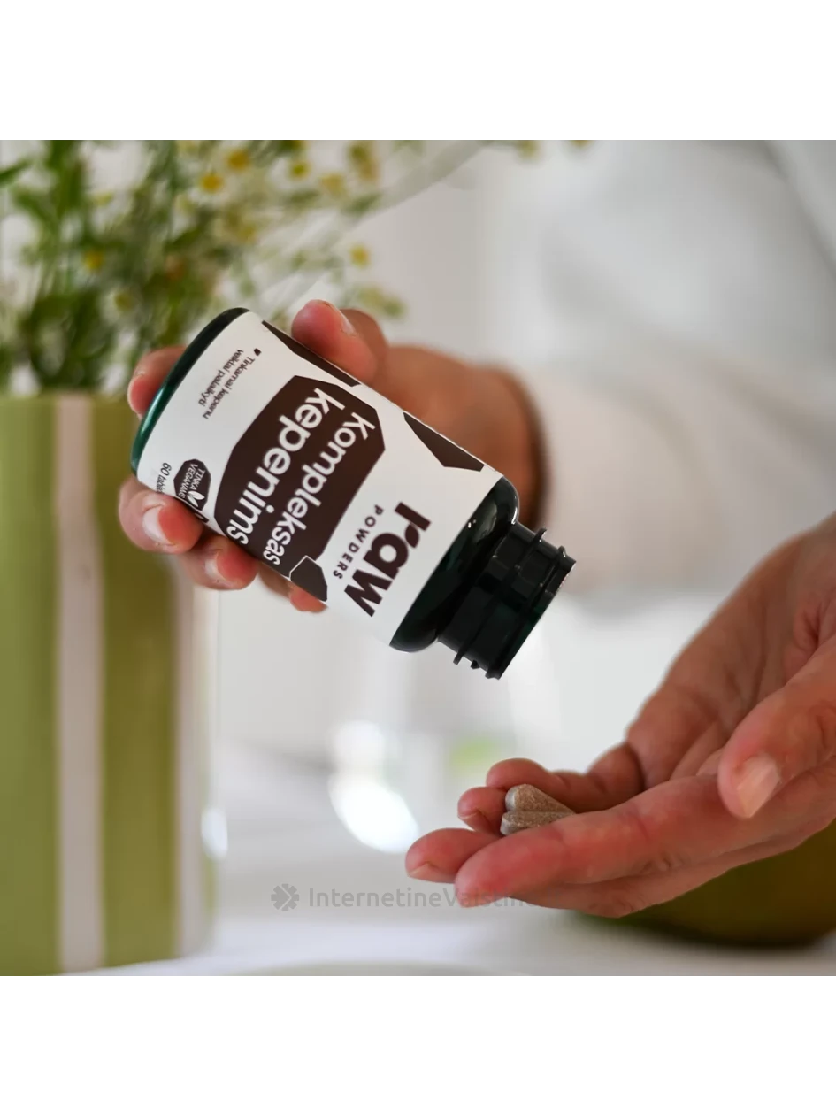 RAW POWDERS Kompleksas kepenims, 60 tablečių | internetinevaistine.lt