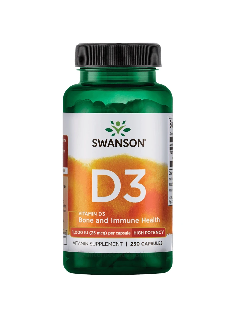 SWANSON, Vitaminas D3 1000TV, 250 kapsulių, N1 | internetinevaistine.lt