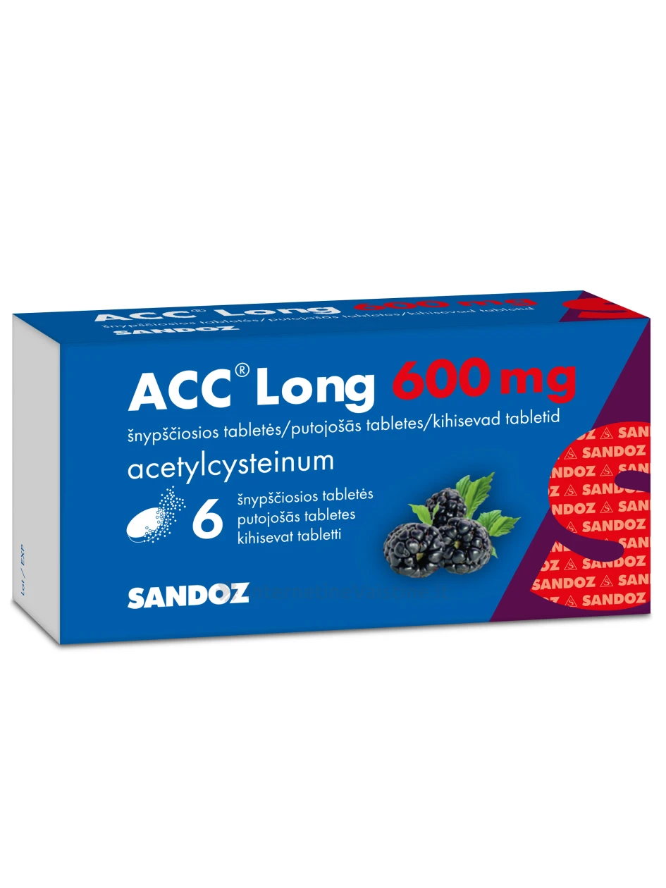 ACC LONG 600 mg šnypščiosios tabletės N6 | internetinevaistine.lt