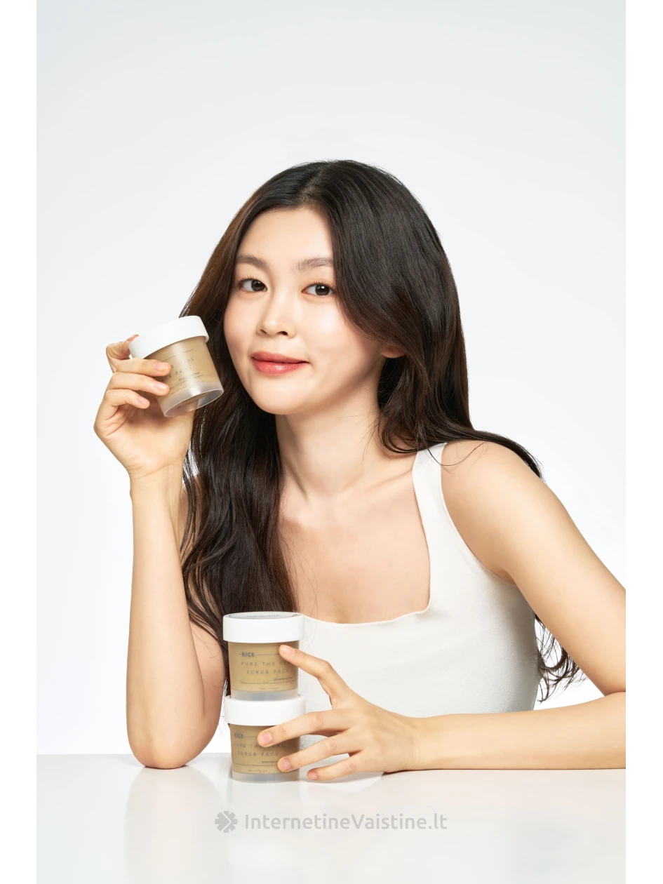 THANK YOU FARMER Rice Pure The Real Scrub Pack šveitiklis, 100 ml | internetinevaistine.lt