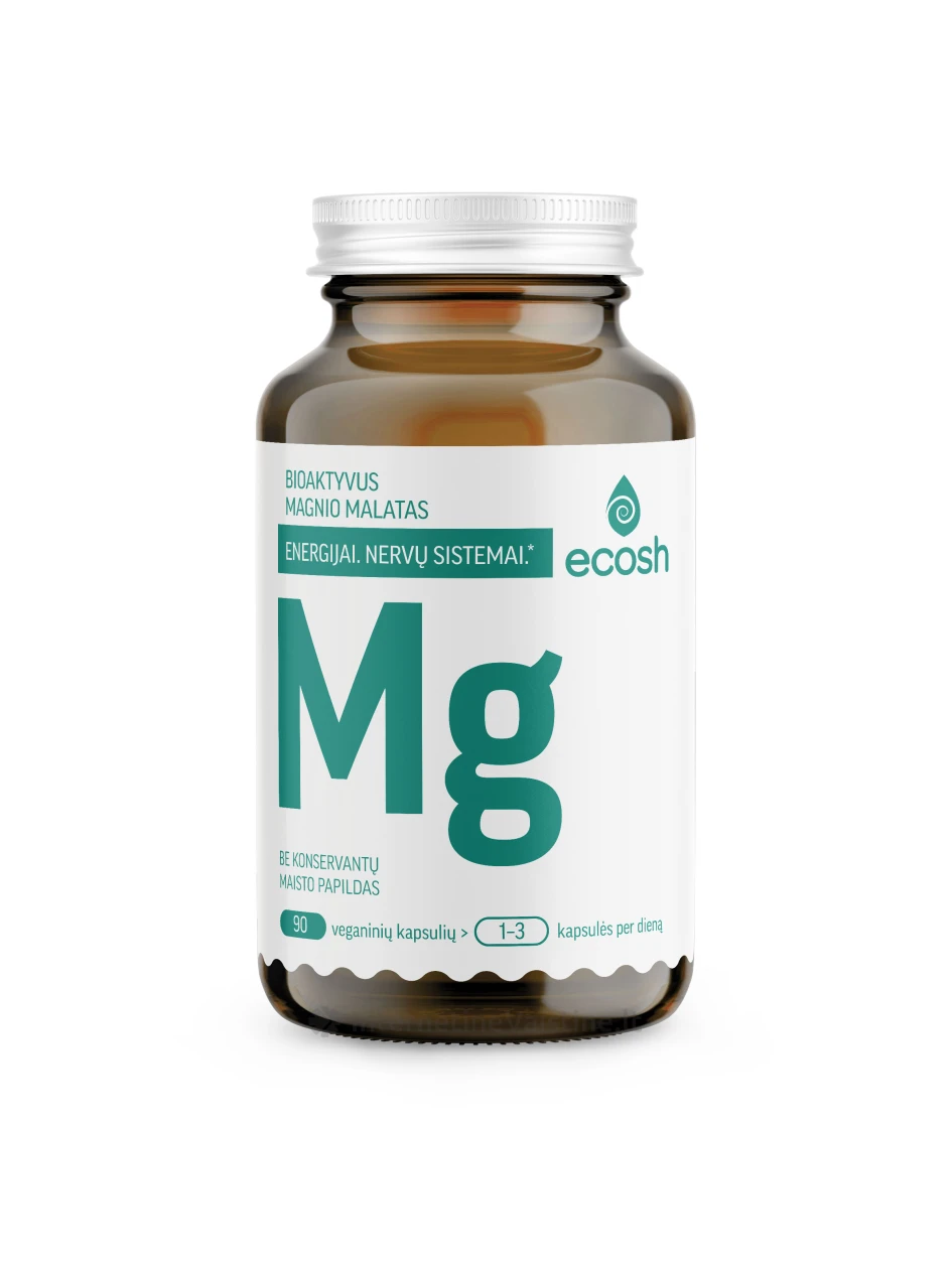 ECOSH Bioaktyvus Magnis, malatas kaps. N90, 90 vnt. | internetinevaistine.lt