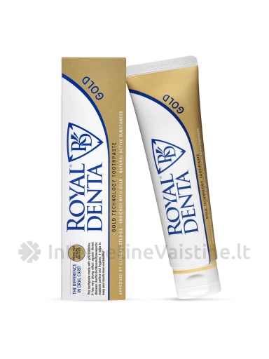 ROYAL DENTA dantų pasta su auksu dantenų stiprinimui GOLD, 130 g, 130 g | internetinevaistine.lt