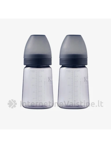 MOTHER-K buteliukas PPSU Basic 180ml be žinduko 2 vnt. (tamsiai mėlynas), 2 vnt. | internetinevaistine.lt