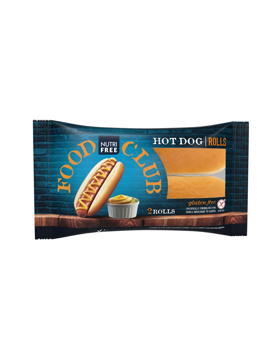 NUTRIFREE HOT DOG ROLLS - dešrainių bandelės be glitimo, 65g | internetinevaistine.lt