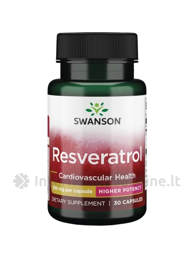 SWANSON, Resveratrolis 250MG, 30 kapsulių, N1 | internetinevaistine.lt