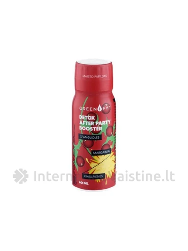 GREENIFY DETOX AFTER PARTY BOOSTER, virškinimo sistemai, skrandžiui, kepenims, 60 ml | internetinevaistine.lt