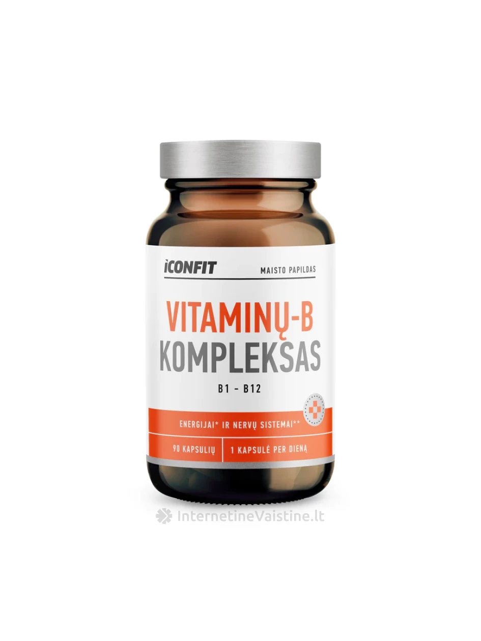 ICONFIT Vitaminų B (B1-B12) kompl. kaps. N90, 90 vnt. | internetinevaistine.lt