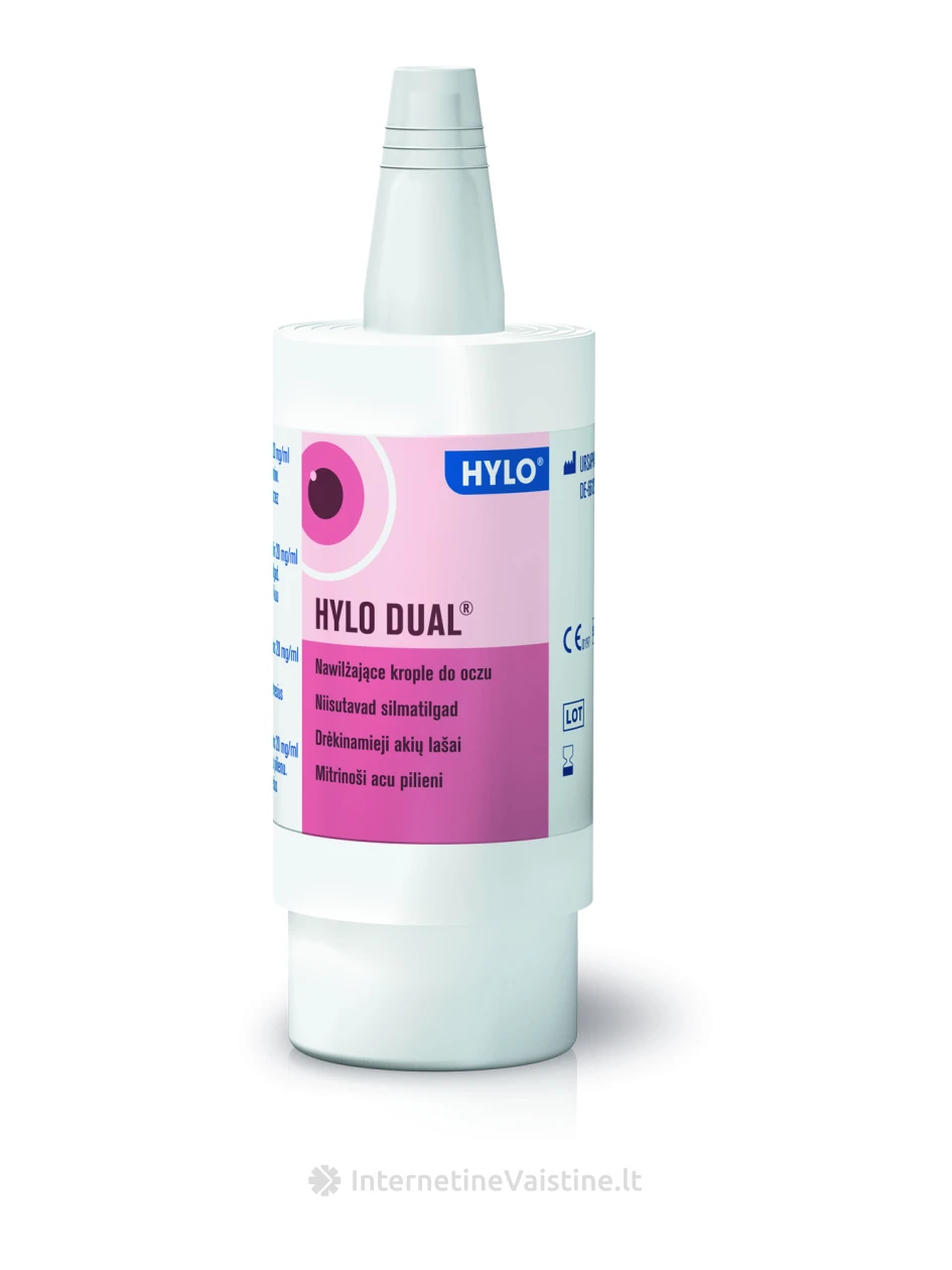 Hylo Dual akių lašai, 10 ml, 10 ml | internetinevaistine.lt