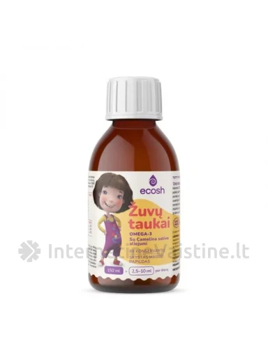 ECOSH KAKĖ MAKĖ žuvų taukai su Camelina sativa al., Tutti Frutti sk., 150ml, Vnt | internetinevaistine.lt