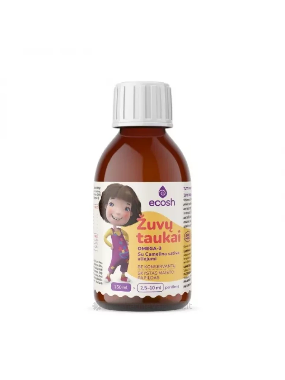 ECOSH KAKĖ MAKĖ žuvų taukai su Camelina sativa al., Tutti Frutti sk., 150ml, Vnt | internetinevaistine.lt
