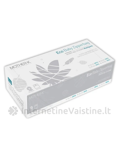 MOTHER-K maišeliai ekologiški daugkartiniai, užtraukiami, Multipack (S-20, M-15, L-15, XL-10), 60 vnt., 60 vnt. | internetinevaistine.lt