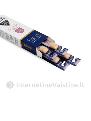 ROYAL DENTA dantų šepetėlių rinkinys GOLD SOFT, 4 vnt. | internetinevaistine.lt