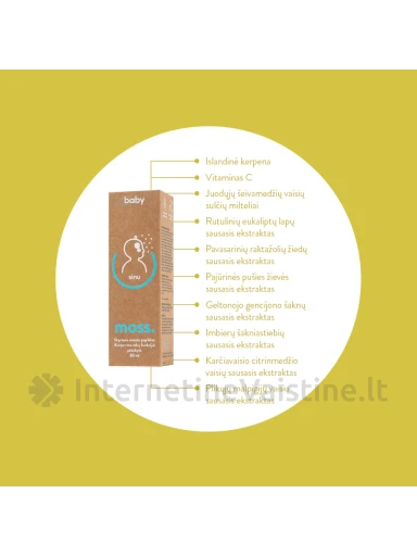 SINUMOSS BABY, geriamieji lašai, 30 ml | internetinevaistine.lt