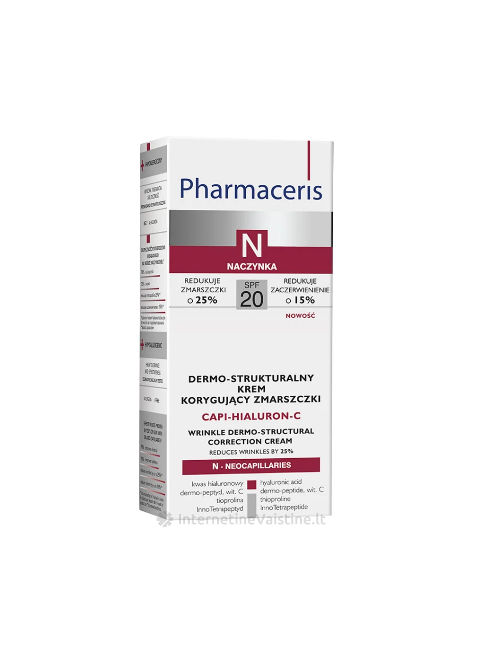 PHARMACERIS N Capi-Hialuron-C SPF 20 veido kremas, 50 ml