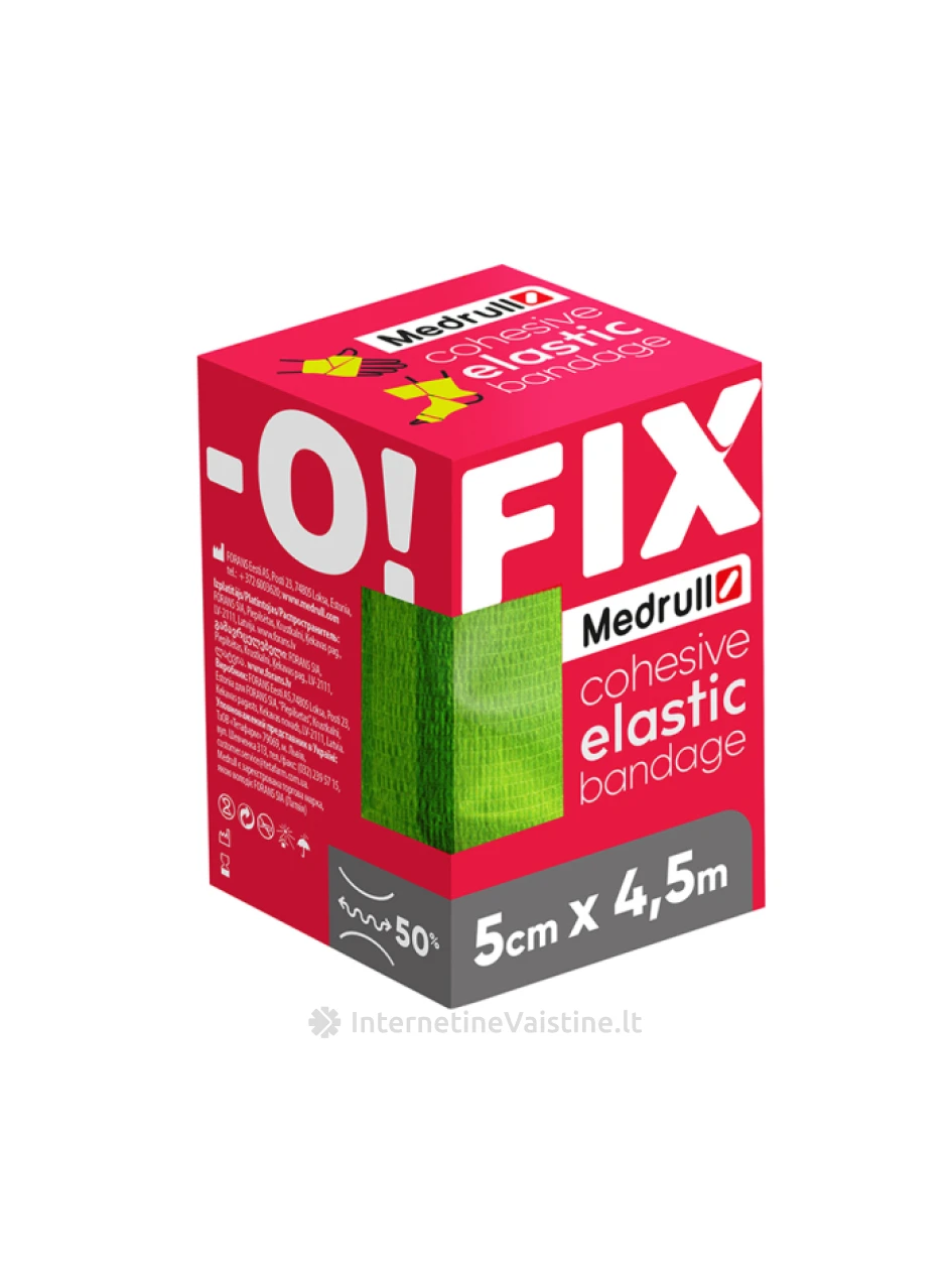 MEDRULL FIX-O lipnus elastinis tvarstis 5cmx4,5m | internetinevaistine.lt