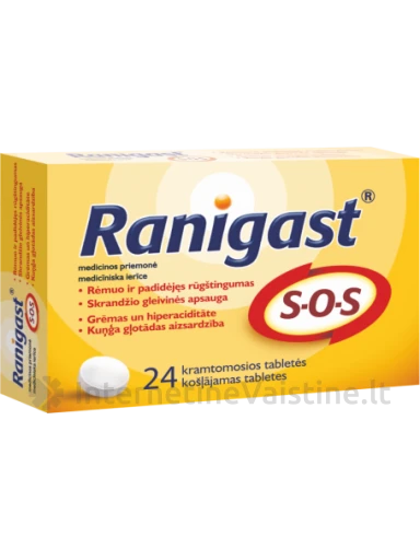 RANIGAST S-O-S, 24 kramtomosios tabletės, 24 vnt. | internetinevaistine.lt