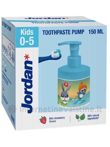 JORDAN Kids Pump (0-5) dantų pasta, 150 ml, Vnt | internetinevaistine.lt