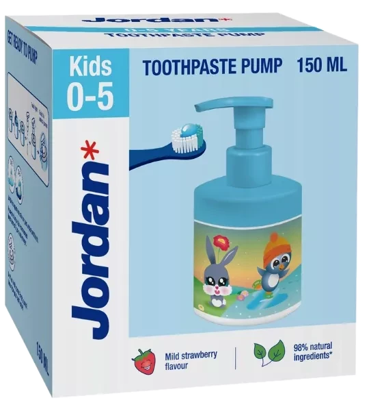 JORDAN Kids Pump (0-5) dantų pasta, 150 ml