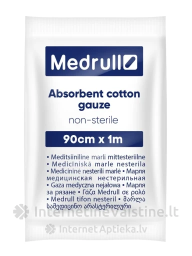 MEDRULL medicininė marlė 1mx90cm | internetinevaistine.lt