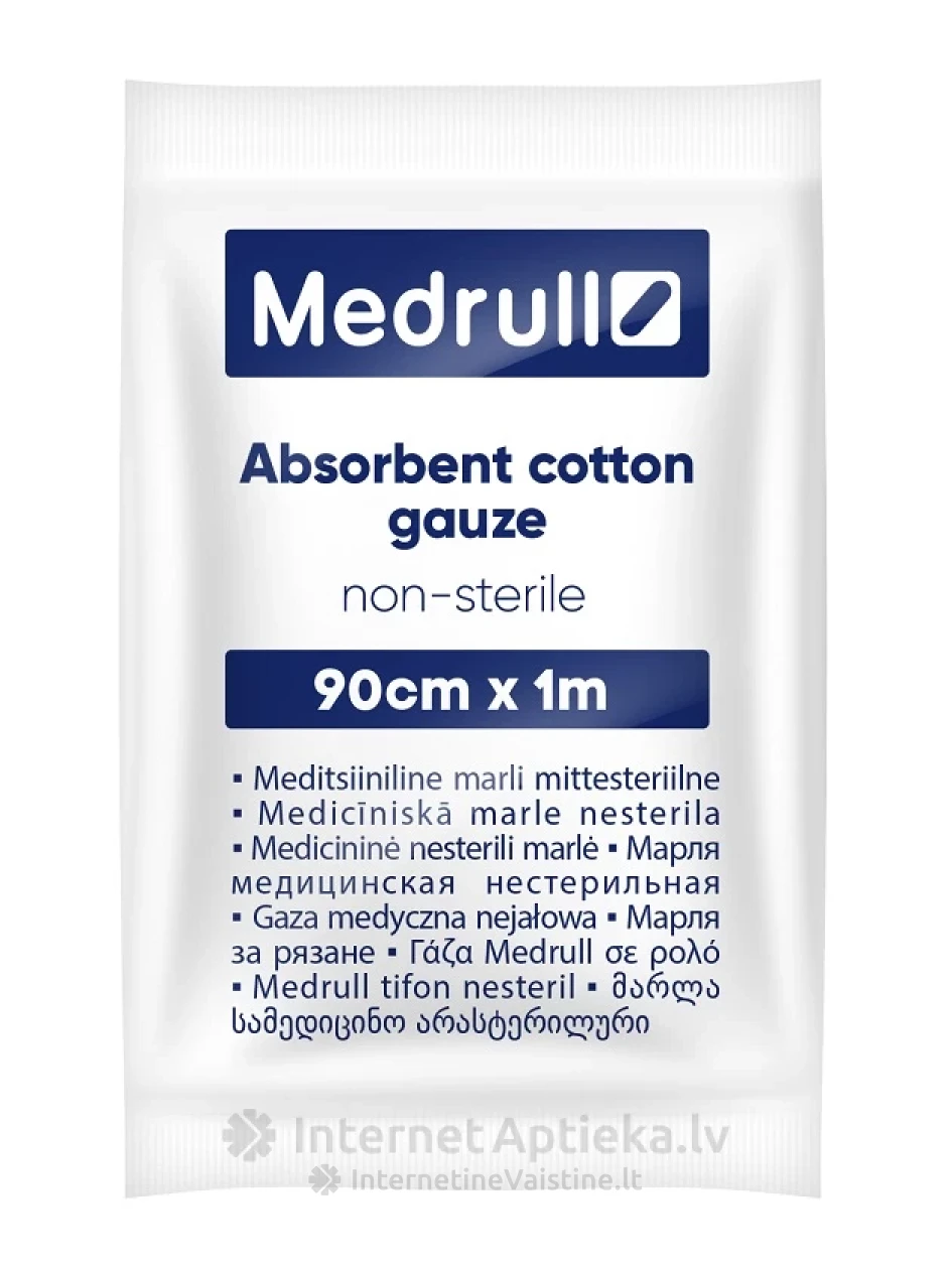 MEDRULL medicininė marlė 1mx90cm | internetinevaistine.lt