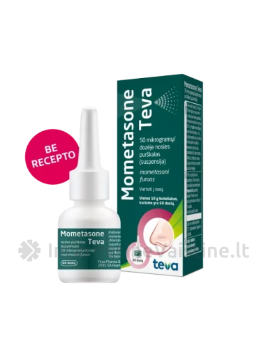 MOMETASONE TEVA 50 mcg/dozėje nosies purškalas 60 dozių | internetinevaistine.lt