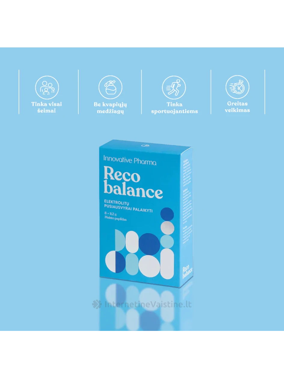 RECOBALANCE milteliai geriamajam tirpalui, 8 paketėliai | internetinevaistine.lt