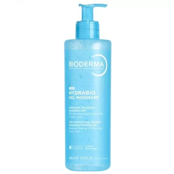 BIODERMA micelinis veido prausiklis HYDRABIO GEL MOUSSANT, 400 ml