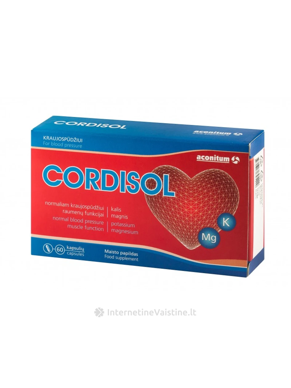 CORDISOL KIET. KAPS. N60 | internetinevaistine.lt