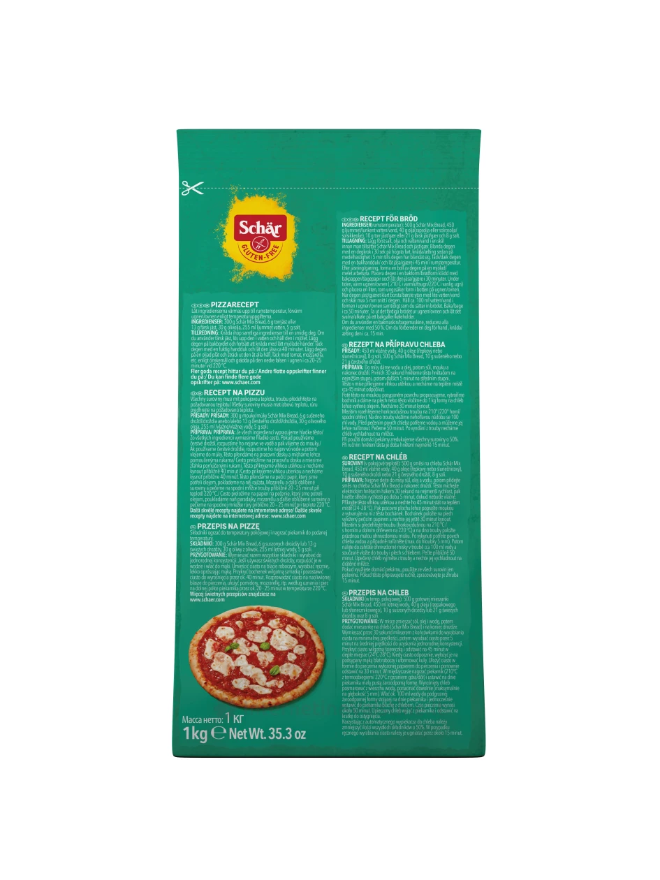 Schär MIX B – miltų mišinys duonai be glitimo, 1kg | internetinevaistine.lt