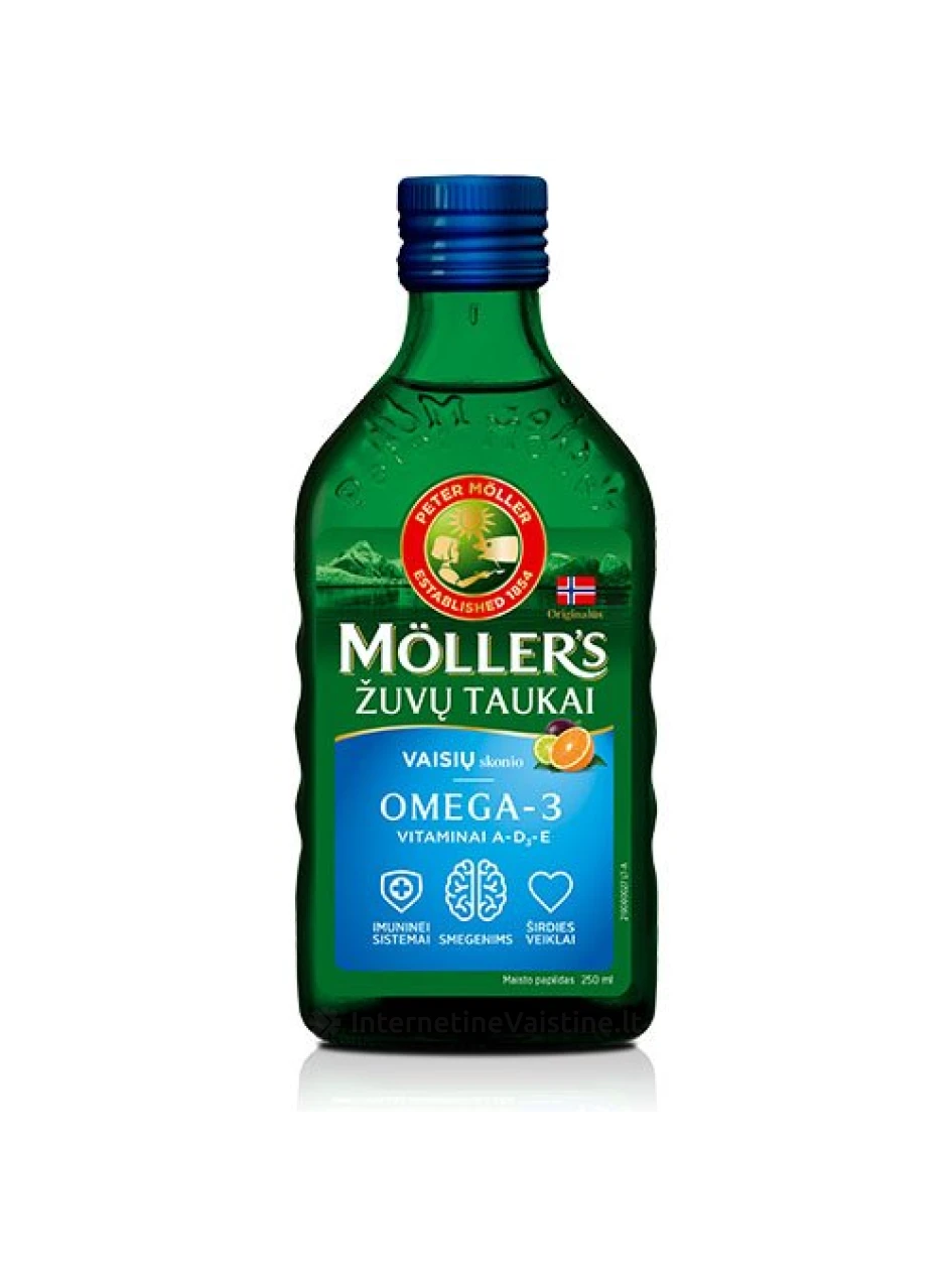 MOLLER`S Tutti-Frutti žuvų taukai, 250 ml, 250 ml | internetinevaistine.lt