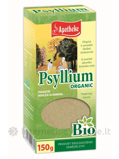 APOTHEKE BIO Psyllium balkšvųjų gysločių sėklų luobelės 150g, N1 | internetinevaistine.lt