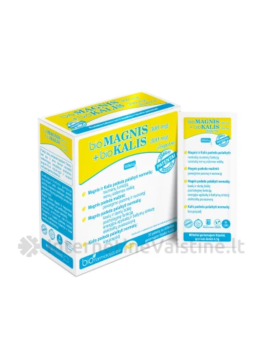 BioMAGNIS 300mg + bioKALIS 300mg, 30 pakelių | internetinevaistine.lt