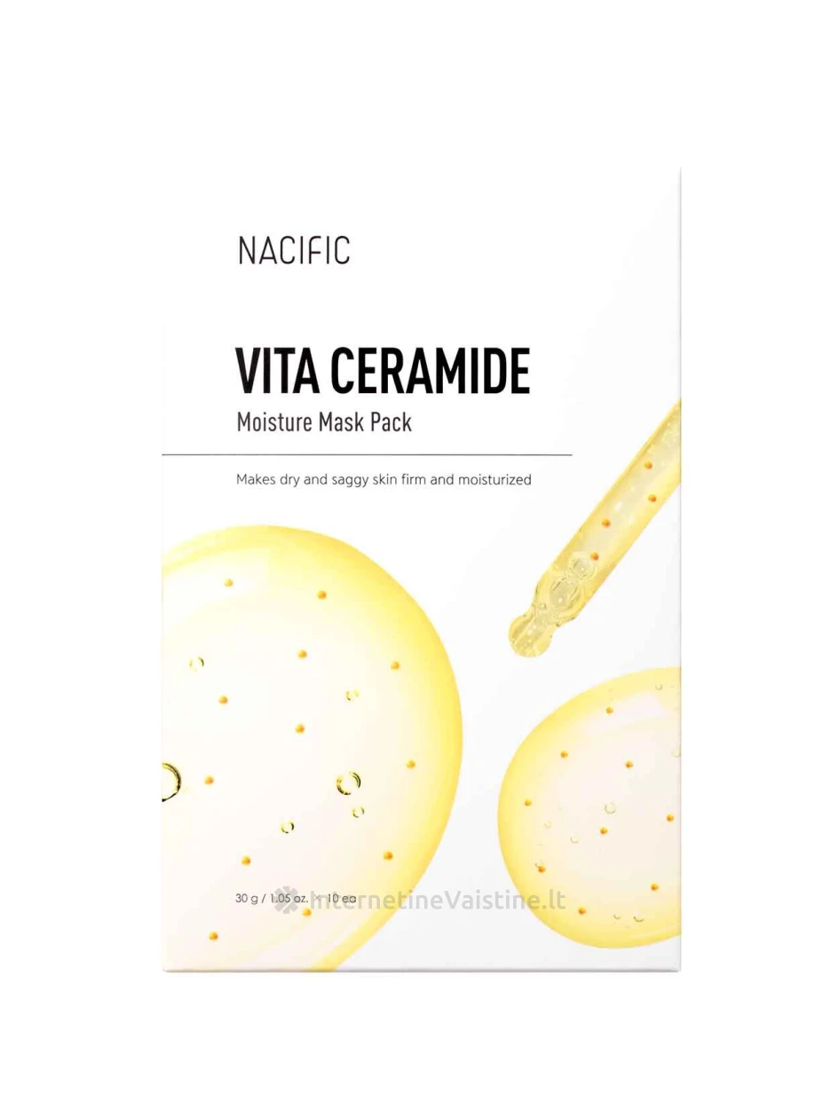 NACIFIC Vita Ceramide Moisture Mask drėkinanti lakštinė veido kaukė, 30 g., Vnt | internetinevaistine.lt