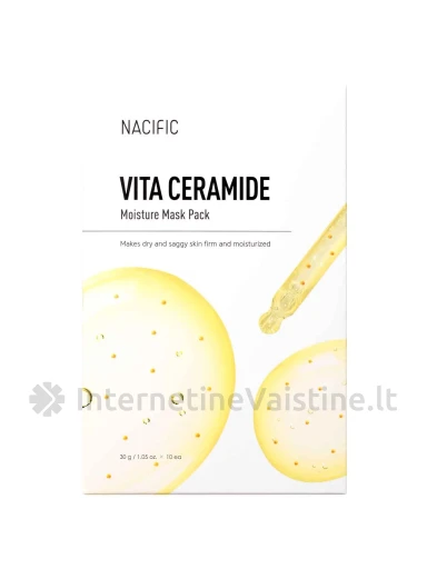 NACIFIC Vita Ceramide Moisture Mask drėkinanti lakštinė veido kaukė, 30 g., Vnt | internetinevaistine.lt