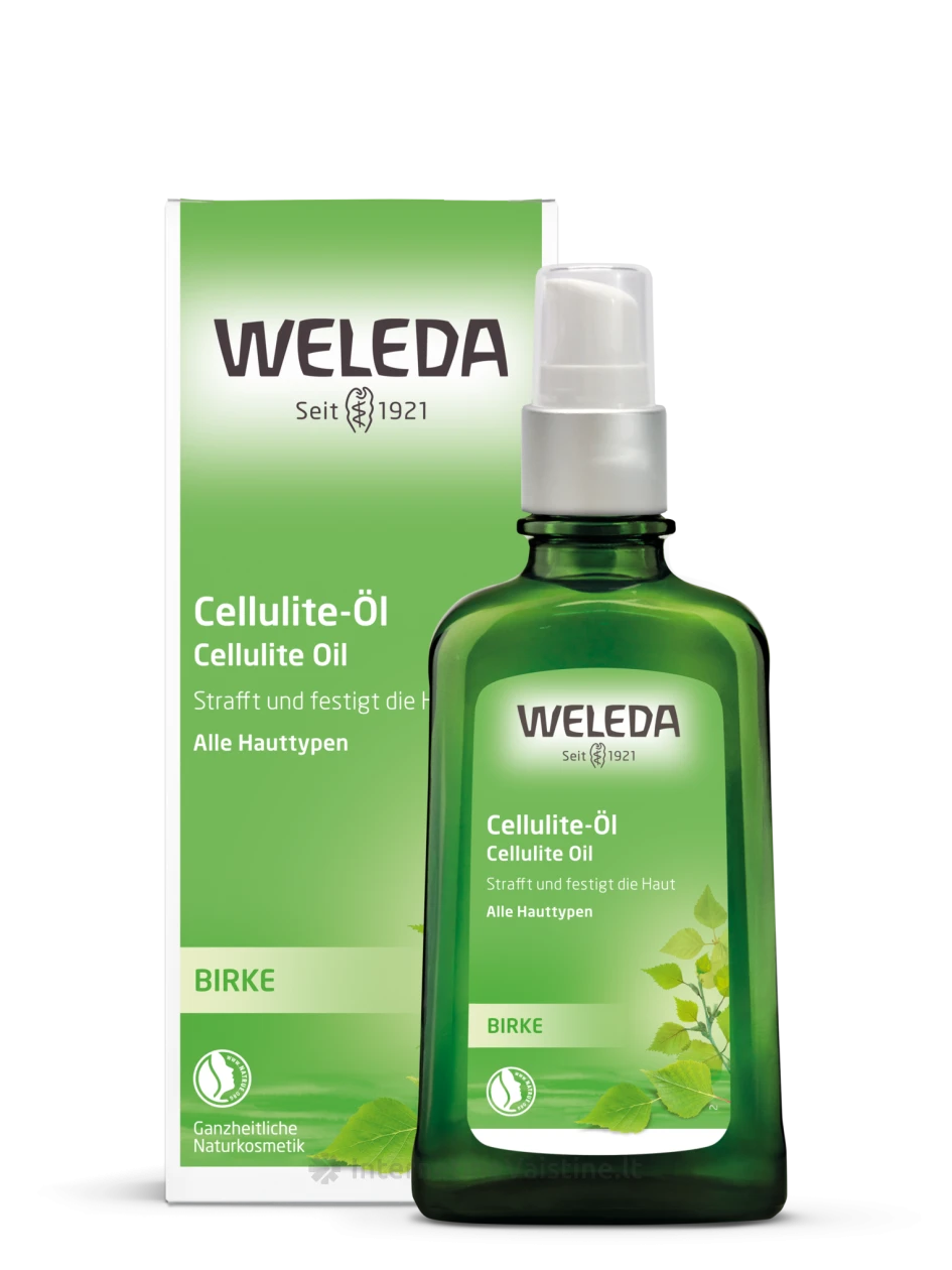 WELEDA aliejus nuo celiulito su beržų lapų ekstraktu, 100 ml | internetinevaistine.lt