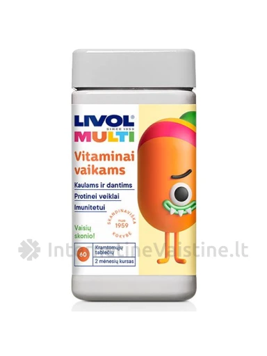 LIVOL MULTI TOTAL vaikams vaisių skonio tab., N60 | internetinevaistine.lt