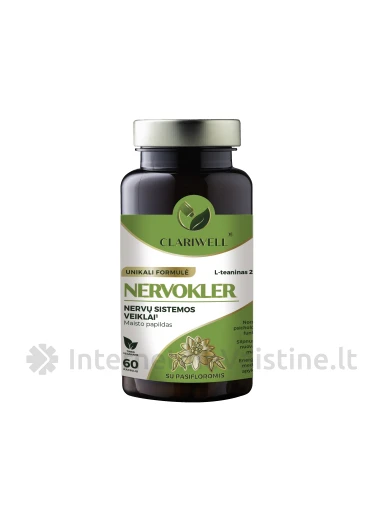 CLARIWELL NERVOKLER kaps. N60, 60 vnt. | internetinevaistine.lt