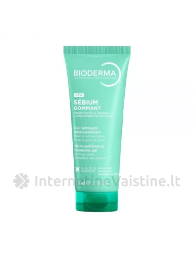 BIODERMA veido šveitiklis SEBIUM GOMMANT, 75 ml | internetinevaistine.lt