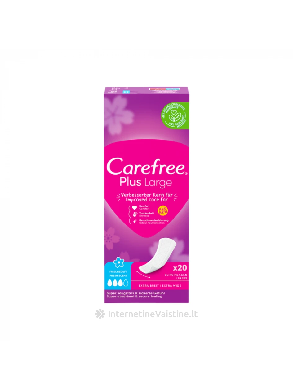 Įklotai CAREFREE Large Fresh, 20 vnt., 20vnt. | internetinevaistine.lt